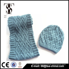 2016 fashion new winter scarf and beanie, Christmas gift scarf hat set